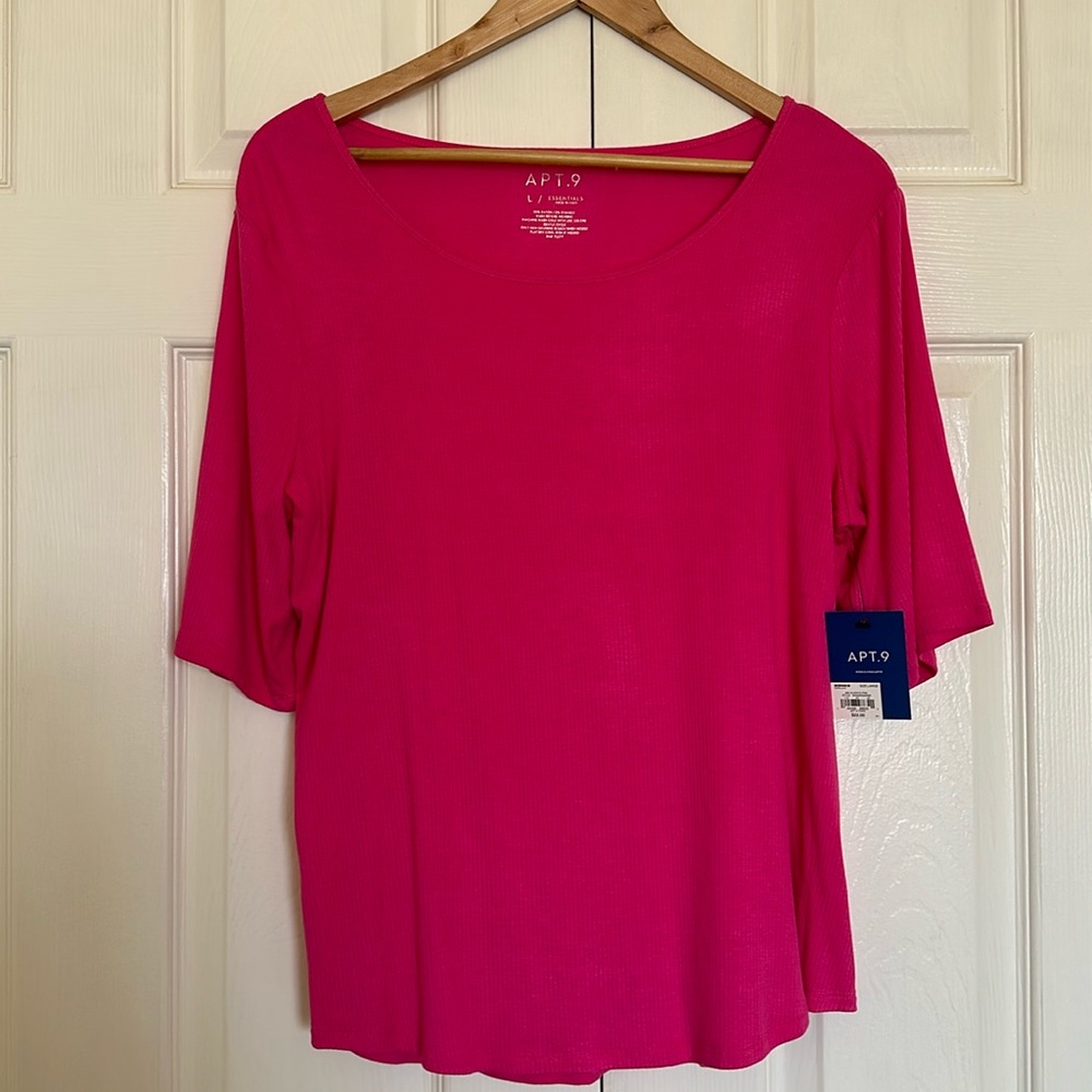 NWT Apt.9 Pink size L top